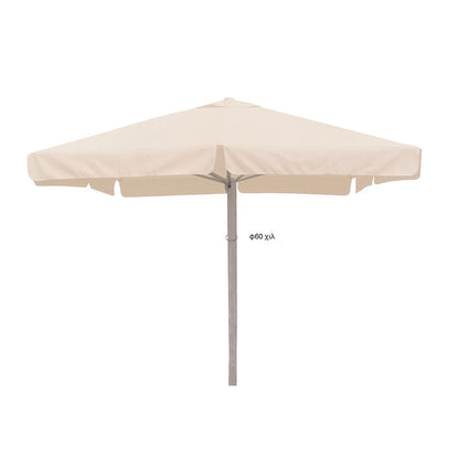 TELESCOPIC UMBRELLA OFF-WHITE ALUM. 8 RIBS 4x4x3.88m