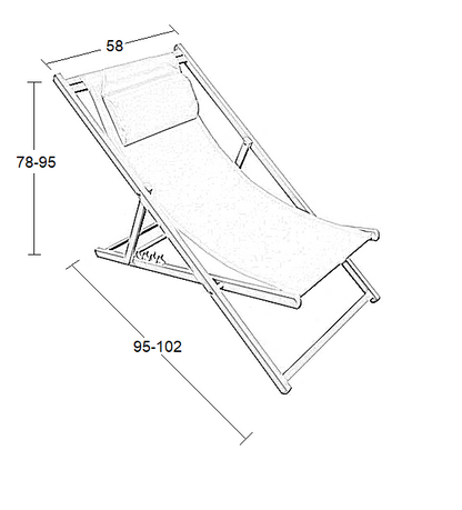 DEVIN SUN LOUNGER GREY ALUMINIUM 58x95-102x78-95