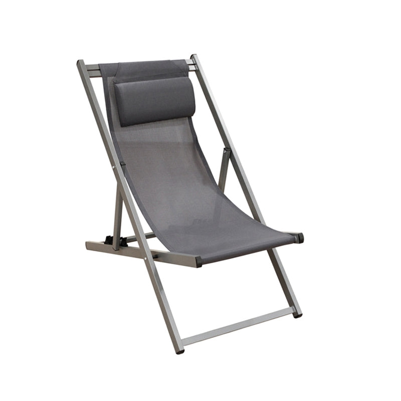 DEVIN SUN LOUNGER GREY ALUMINIUM 58x95-102x78-95