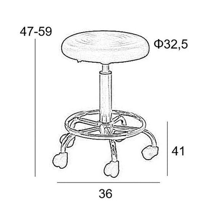 BAR70 ΛΕΥΚΟ PU ΣΚΑΜΠΟ ΜΕ ΑΜΟΡΤ. ΤΡΟΧΗΛΑΤΟ 36x41x59