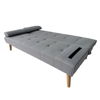 MERYL LIGHT GREY ΥΦΑΣΜΑ ΚΑΝΑΠΕΣ ΚΡΕΒΑΤΙ 170x81x74