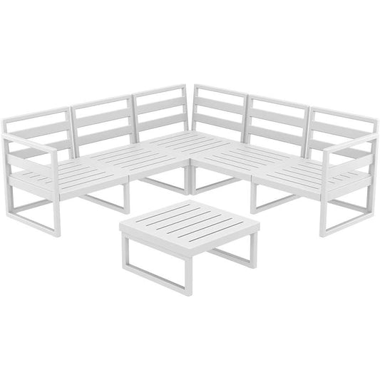 MYKONOS ΓΩΝΙΑ SET WHITE ΧΩΡΙΣ ΜΑΞΙΛΑΡΙΑ ΠΟΛ/ΝΙΟΥ