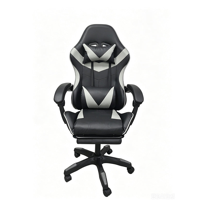 A9937 ΜΑΥΡΟ/ΓΚΡΙ PVC ΠΟΛΥΘΡΟΝΑ GAMING/ΜΕ ΥΠΟΠΟΔΙΟ 64x59x43-112/53-125