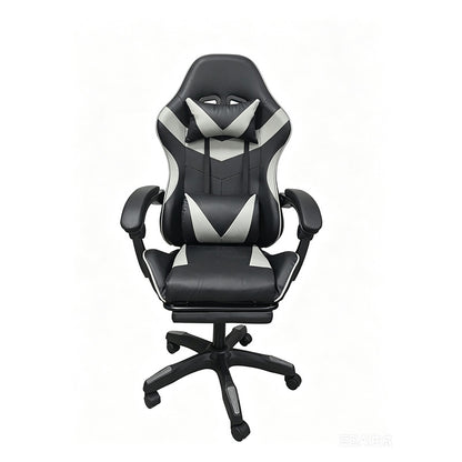 A9937 ΜΑΥΡΟ/ΓΚΡΙ PVC ΠΟΛΥΘΡΟΝΑ GAMING/ΜΕ ΥΠΟΠΟΔΙΟ 64x59x43-112/53-125