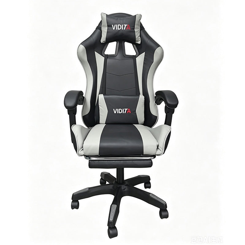 A6060 ΜΑΥΡΟ/ΓΚΡΙ ΠΟΛΥΘΡΟΝΑ GAMING ΜΕ ΥΠΟΠΟΔΙΟ 64x62x113-121