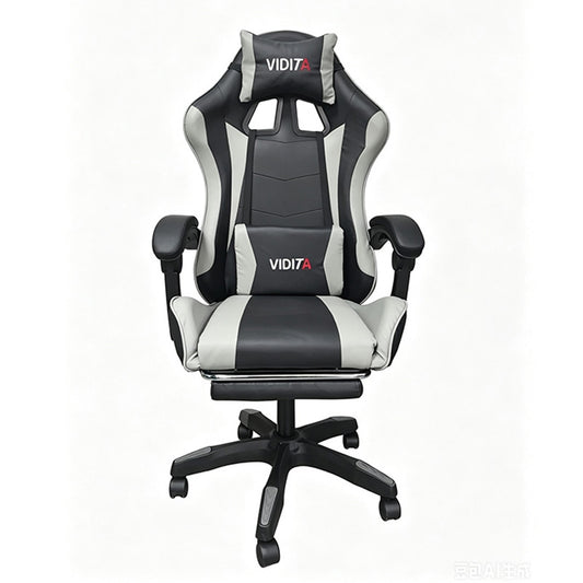 A6060 ΜΑΥΡΟ/ΓΚΡΙ ΠΟΛΥΘΡΟΝΑ GAMING ΜΕ ΥΠΟΠΟΔΙΟ 64x62x113-121