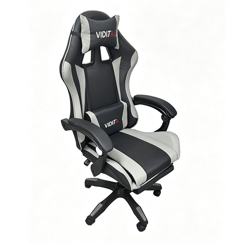 A6060 ΜΑΥΡΟ/ΓΚΡΙ ΠΟΛΥΘΡΟΝΑ GAMING ΜΕ ΥΠΟΠΟΔΙΟ 64x62x113-121