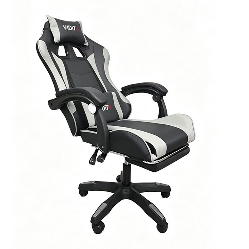 A6060 ΜΑΥΡΟ/ΓΚΡΙ ΠΟΛΥΘΡΟΝΑ GAMING ΜΕ ΥΠΟΠΟΔΙΟ 64x62x113-121