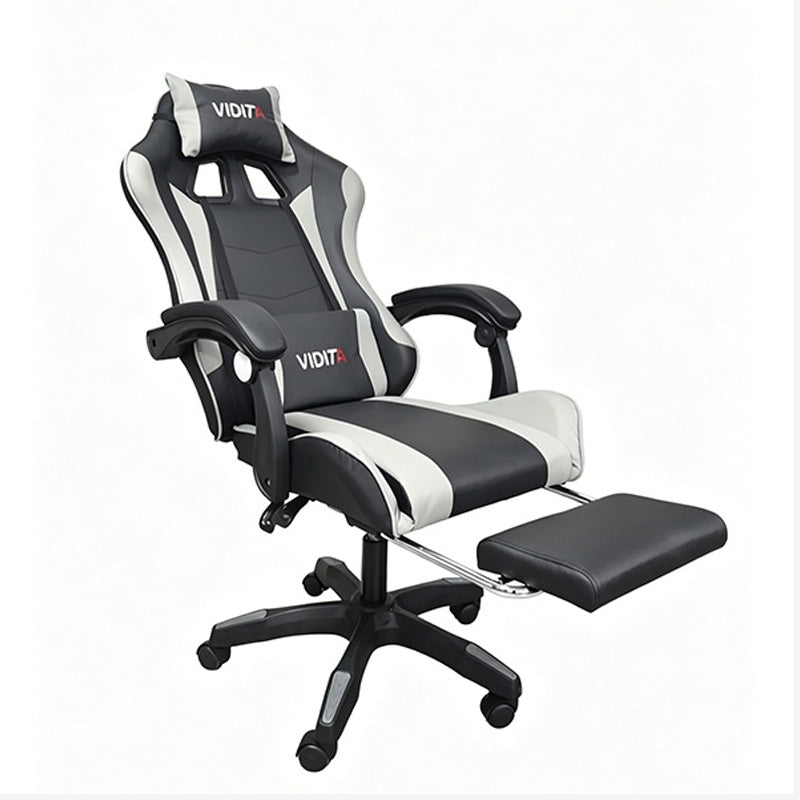 A6060 ΜΑΥΡΟ/ΓΚΡΙ ΠΟΛΥΘΡΟΝΑ GAMING ΜΕ ΥΠΟΠΟΔΙΟ 64x62x113-121