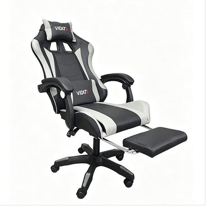 A6060 ΜΑΥΡΟ/ΓΚΡΙ ΠΟΛΥΘΡΟΝΑ GAMING ΜΕ ΥΠΟΠΟΔΙΟ 64x62x113-121