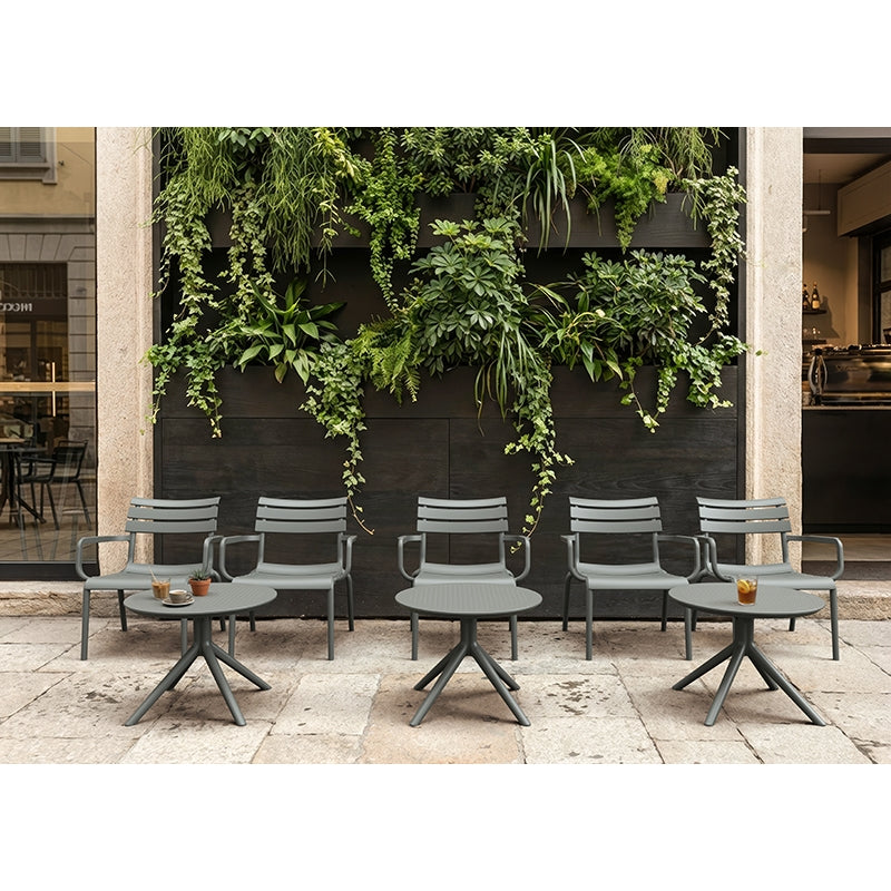 SKY DARK GREY MINI ΤΡΑΠΕΖΙ ΠΟΛ/ΝΙΟΥ Φ60x45