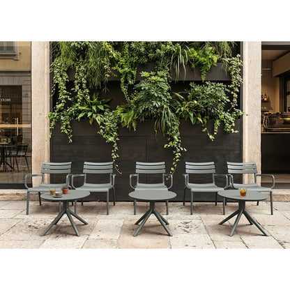 SKY DARK GREY MINI ΤΡΑΠΕΖΙ ΠΟΛ/ΝΙΟΥ Φ60x45