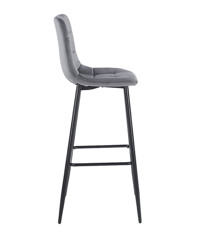 NORA GREY VELVET ΥΦΑΣΜΑ ΣΚΑΜΠΟ ΜΕΤΑΛΛΙΚΟ 45x42x75-110