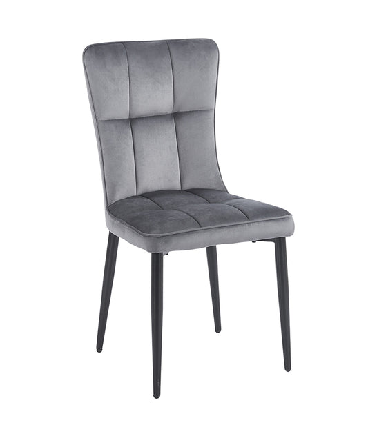 SELIN GREY VELVET ΥΦΑΣΜΑ ΚΑΡΕΚΛΑ ΜΕΤΑΛΛΙΚΗ 46x54x91