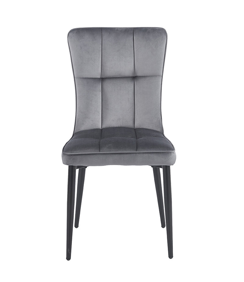 SELIN GREY VELVET ΥΦΑΣΜΑ ΚΑΡΕΚΛΑ ΜΕΤΑΛΛΙΚΗ 46x54x91