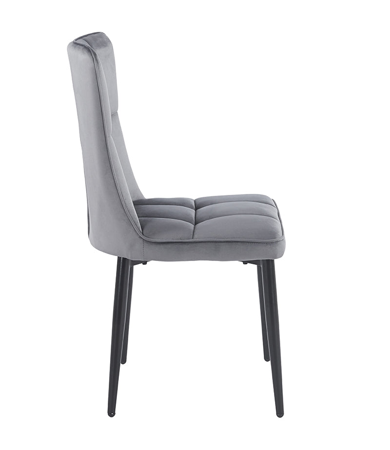 SELIN GREY VELVET ΥΦΑΣΜΑ ΚΑΡΕΚΛΑ ΜΕΤΑΛΛΙΚΗ 46x54x91