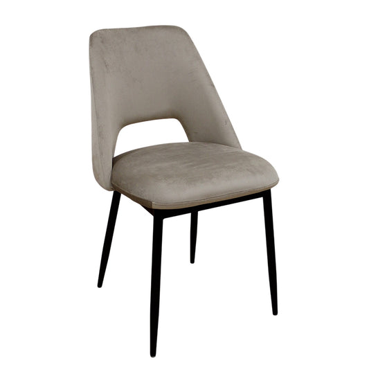 MADISON CAPPUCCINO VELVET ΥΦΑΣΜΑ ΚΑΡΕΚΛΑ ΜΕΤΑΛΛΙΚΗ 45x54x83