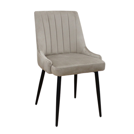 MEGAN CAPPUCCINO VELVET ΥΦΑΣΜΑ ΚΑΡΕΚΛΑ ΜΕΤΑΛΛΙΚΗ 51x58x88