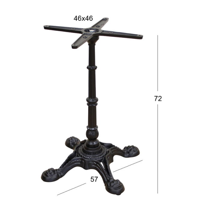 VELA 4ΝΥΧΗ ΒΑΣΗ ΜΑΝΤΕΜΙ ΜΕ ΡΕΓ/ΡΟΥΣ ΜΑΥΡΗ 57x57x72