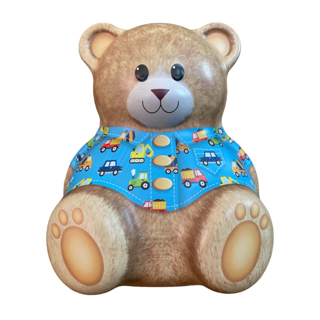 Κουτί Μεταλλικό Αρκουδάκι με Μπλε 14x9x16