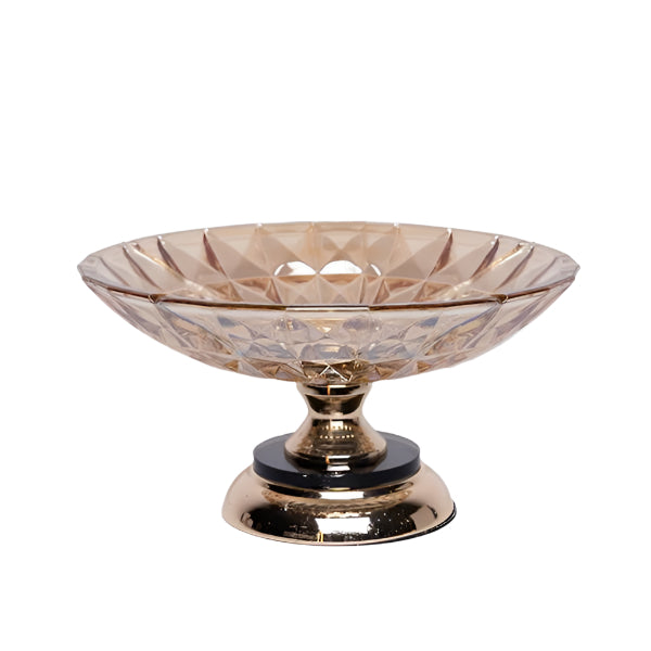 ΤΟΥΡΤΙΕΡΑ ΜΕΤΑΛΛΙΚΗ ΜΕ ΓΥΑΛΙ ΧΡΥΣΗ 30x30x16