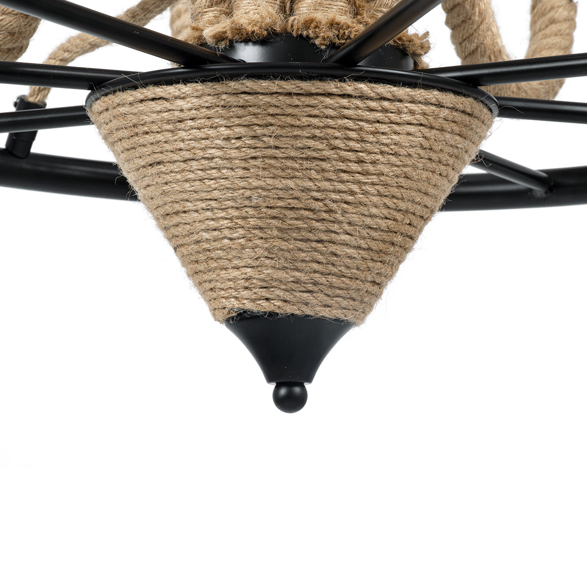 PENNSYLVANIA 00542 Vintage Κρεμαστό Φωτιστικό Οροφής με Ντουί 8 x E14 AC 220-240V IP20 - Μαύρο & Μπεζ - Μ64 x Π64 x Υ63