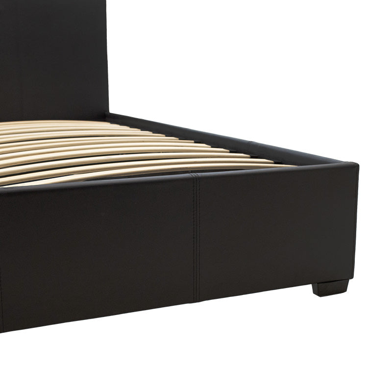 Κρεβάτι Norse Διπλό PU Μαύρο Ματ Με Αποθηκευτικό Χώρο 160X200