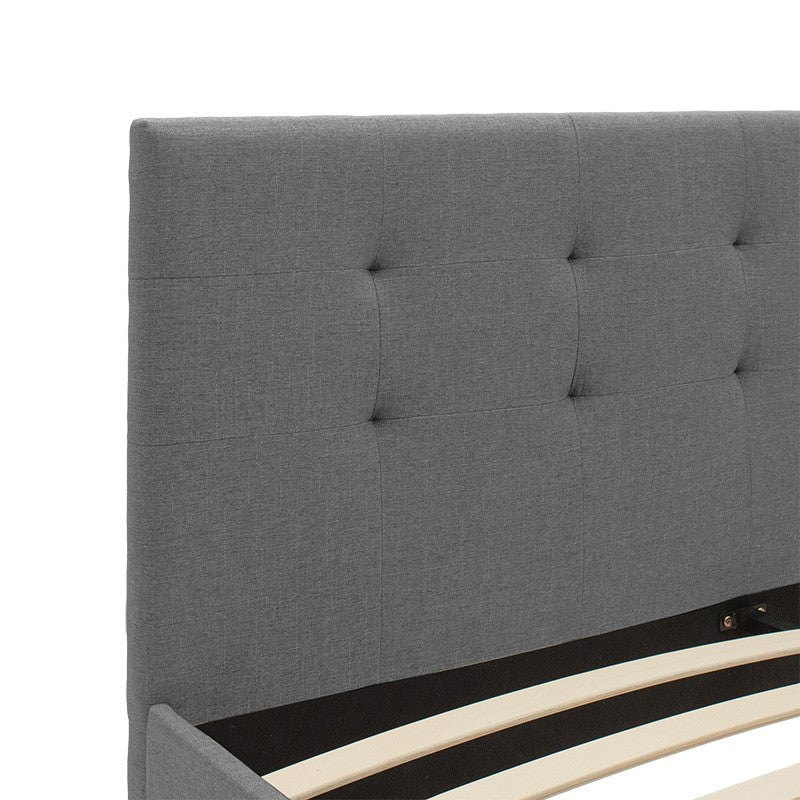 Κρεβάτι Mago Ύφασμα Ανθρακί 160x200εκ