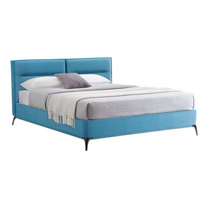 Κρεβάτι Ikina Βελούδο σε Πετρόλ Απόχρωση 160x200εκ