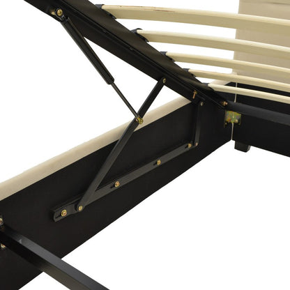 Κρεβάτι Molito Βελούδο σε Εκρού Απόχρωση με Αποθηκευτικό Χώρο 120x200εκ