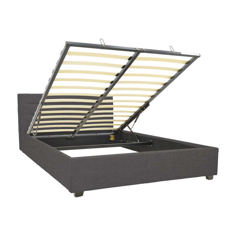 Κρεβάτι Molito Ύφασμα σε Ανθρακί Απόχρωση με Αποθηκευτικό Χώρο 160x200εκ