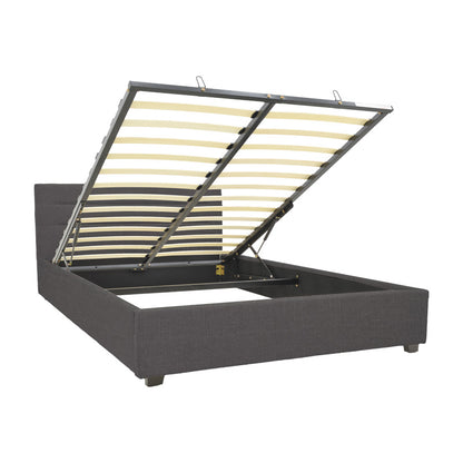 Κρεβάτι Molito Ύφασμα σε Ανθρακί Απόχρωση με Αποθηκευτικό Χώρο 160x200εκ