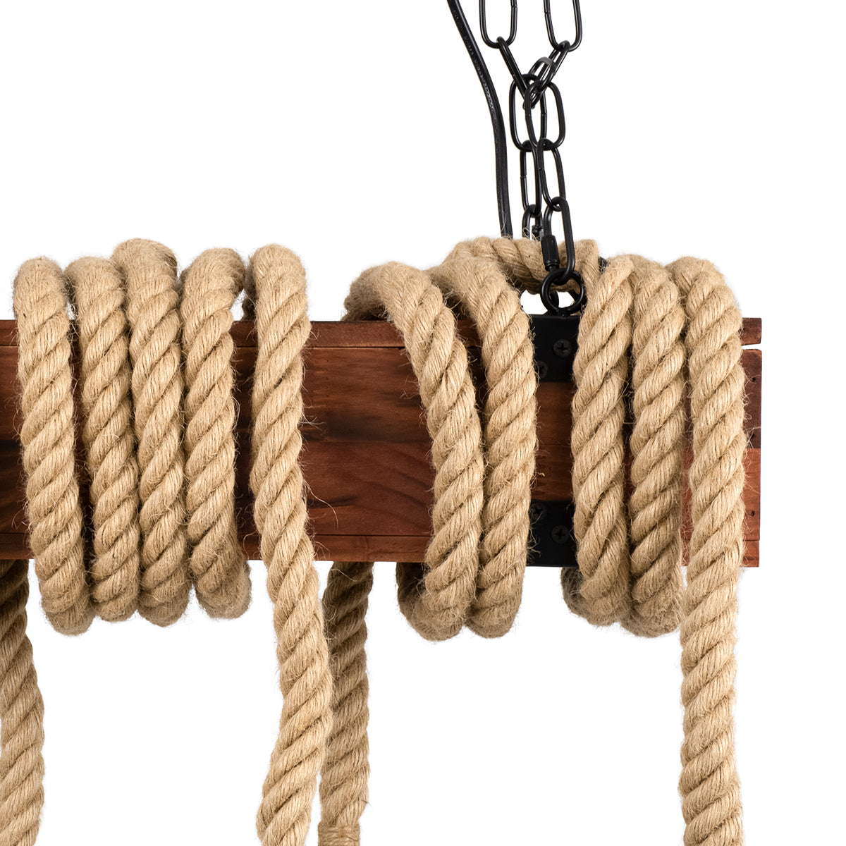 VIKING 00607 Vintage Κρεμαστό Φωτιστικό Οροφής με Ντουί 10 x E27 AC 220-240V IP20 - Καφε & Μπεζ - Μ108 x Π11 x Υ220