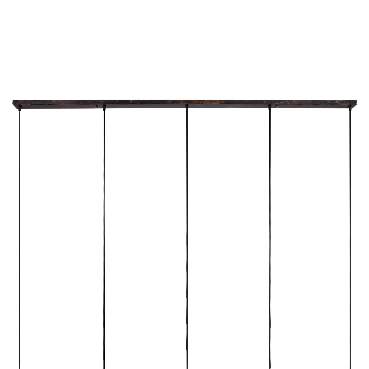 TRIANGLE 00609 Μοντέρνο Κρεμαστό Φωτιστικό Οροφής Πολύφωτο 5 x E27 Χάλκινο Μεταλλικό Πλέγμα Μ170 x Π22 x Y130cm