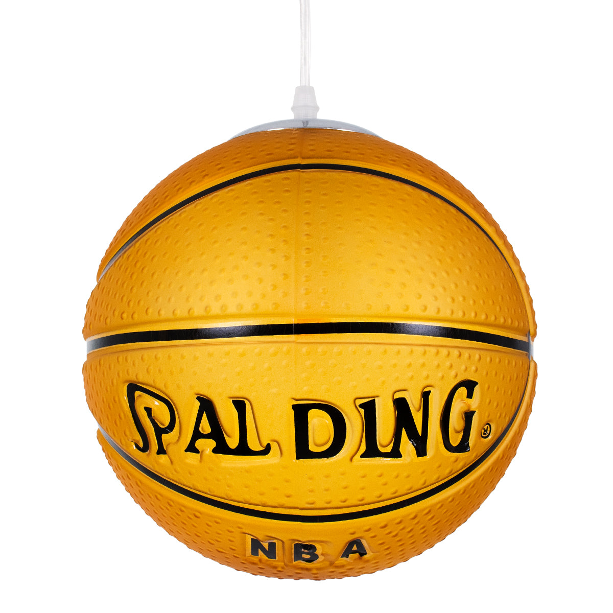 SPALDING NBA 00649 Μοντέρνο Κρεμαστό Παιδικό Φωτιστικό Οροφής Μονόφωτο 1 x E27 Πορτοκαλί Γυάλινο Φ25 x Υ25cm