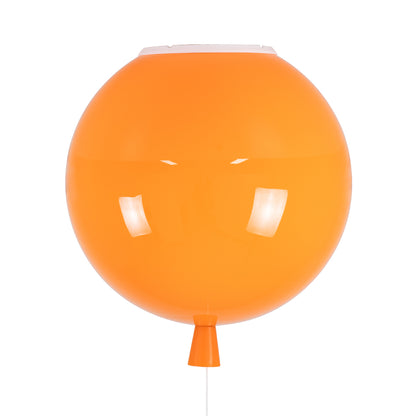 BALLOON 00650 Παιδικό Φωτιστικό Οροφής με Ντουί 1 x E27 AC 220-240V IP20 - Πορτοκαλί - Μ30 x Π30 x Υ33