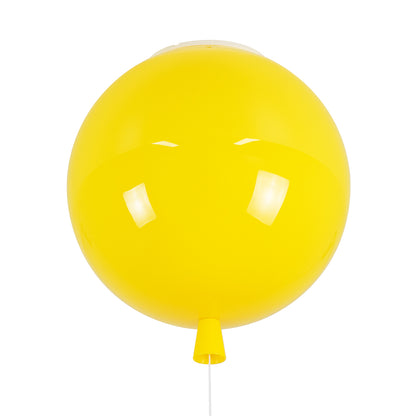 BALLOON 00651 Παιδικό Φωτιστικό Οροφής με Ντουί 1 x E27 AC 220-240V IP20 - Κίτρινο - Μ30 x Π30 x Υ33