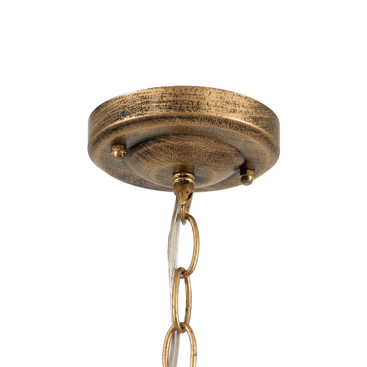 DARCY 00656 Vintage Κρεμαστό Φωτιστικό Πλέγμα Μονόφωτο 1 x E27 IP20 Μπρούτζινο Μέταλλο με Διάφανο Γυαλί - Μ15.5 x Π15.5 x Υ32.5cm