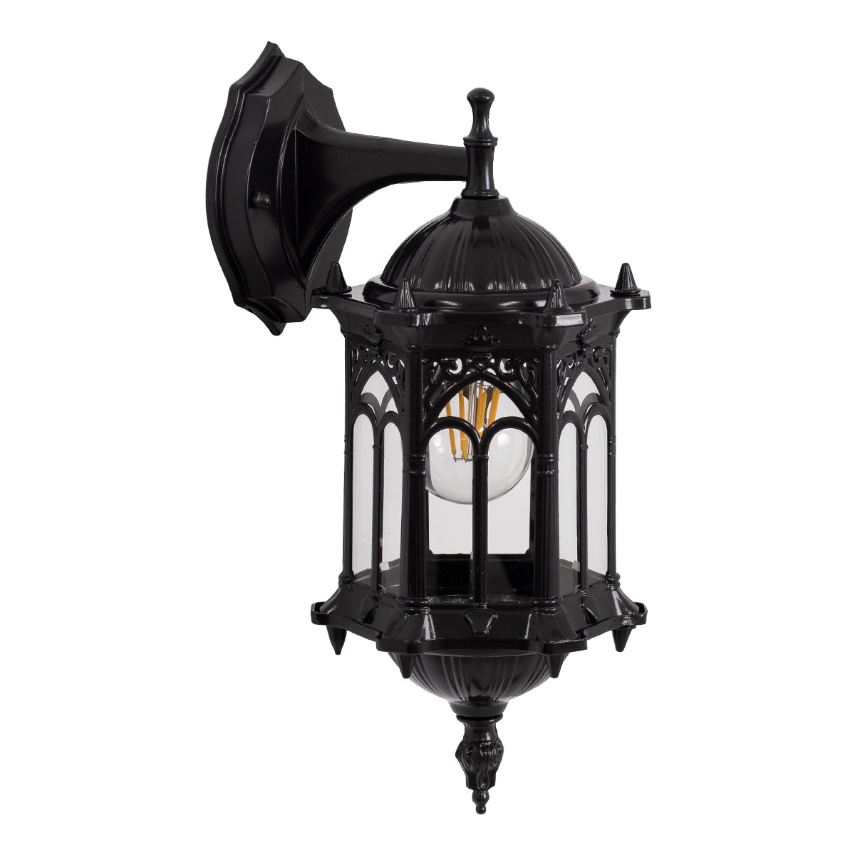 DARCY 00657 Vintage Φωτιστικό Τοίχου - Απλίκα με Ντουί 1 x E27 AC 220-240V IP20 - Μαύρο - Μ15.5 x Π15.5 x Υ34.5