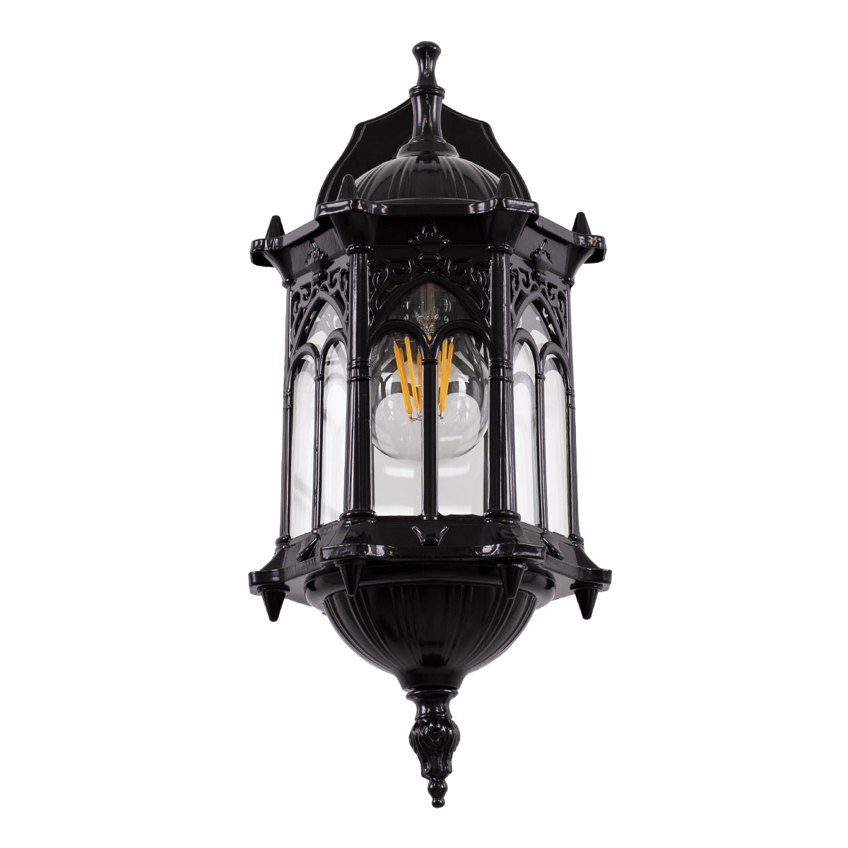 DARCY 00657 Vintage Φωτιστικό Τοίχου - Απλίκα με Ντουί 1 x E27 AC 220-240V IP20 - Μαύρο - Μ15.5 x Π15.5 x Υ34.5