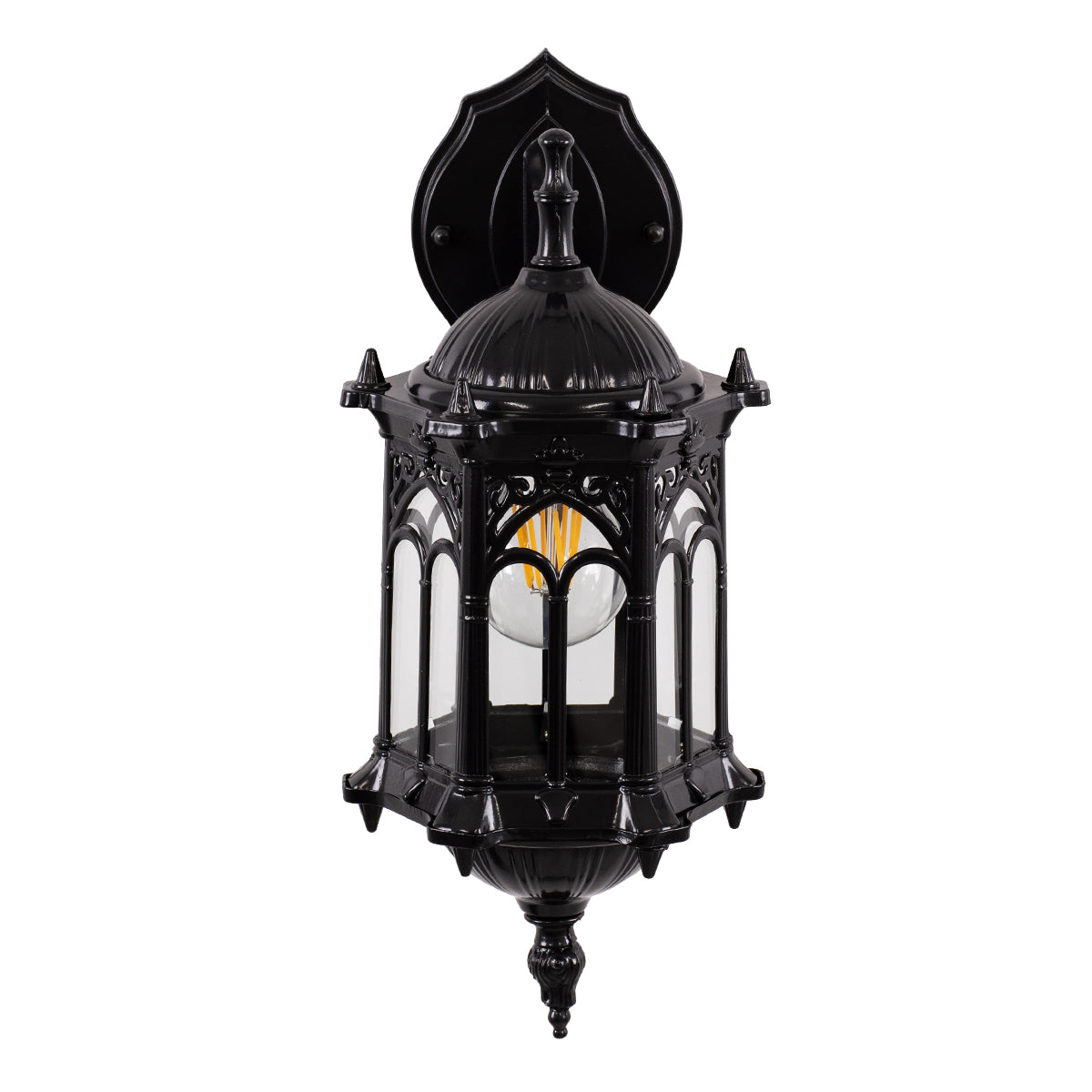 DARCY 00657 Vintage Φωτιστικό Τοίχου - Απλίκα με Ντουί 1 x E27 AC 220-240V IP20 - Μαύρο - Μ15.5 x Π15.5 x Υ34.5