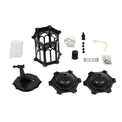 DARCY 00657 Vintage Φωτιστικό Τοίχου - Απλίκα με Ντουί 1 x E27 AC 220-240V IP20 - Μαύρο - Μ15.5 x Π15.5 x Υ34.5