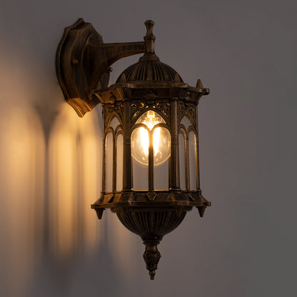 DARCY 00658 Vintage Φωτιστικό Τοίχου - Απλίκα με Ντουί 1 x E27 AC 220-240V IP20 - Μπρούτζινο Εφέ Σκουριάς - Μ15.5 x Π15.5 x Υ34.5