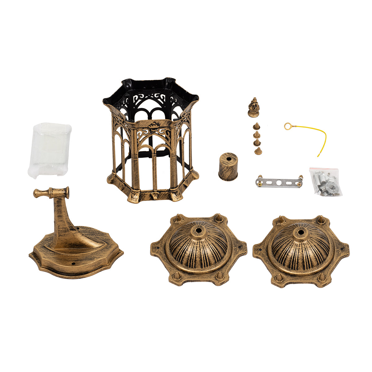 DARCY 00658 Vintage Φωτιστικό Τοίχου - Απλίκα με Ντουί 1 x E27 AC 220-240V IP20 - Μπρούτζινο Εφέ Σκουριάς - Μ15.5 x Π15.5 x Υ34.5