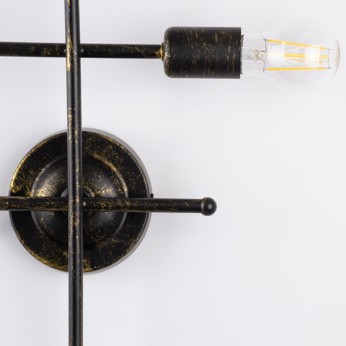 PIPING 00663 Vintage Επιτοίχιο Φωτιστικό Πολύφωτο 4xE27 AC220-240V IP20 - Μ40 x Π9 x Υ52cm - Μπρούτζινο Μεταλλικό Πλέγμα