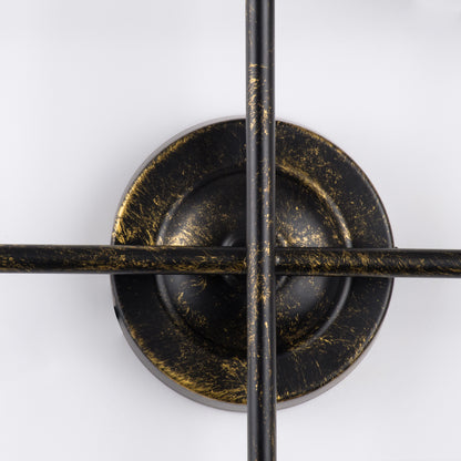 PIPING 00663 Vintage Επιτοίχιο Φωτιστικό Πολύφωτο 4xE27 AC220-240V IP20 - Μ40 x Π9 x Υ52cm - Μπρούτζινο Μεταλλικό Πλέγμα