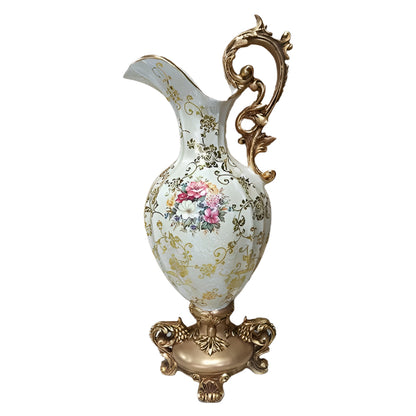 ΒΑΖΟ ΠΟΡΣΕΛΑΝΗ ΧΡΥΣΗ ΜΕ ΛΟΥΛΟΥΔΙΑ 21x18x52