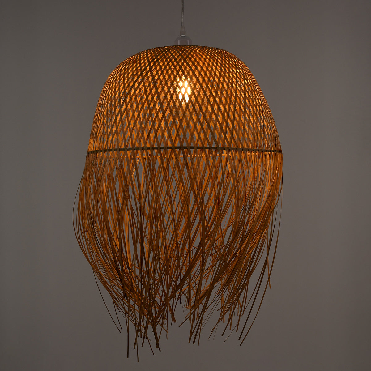 MANILA 00713 Boho Κρεμαστό Φωτιστικό Οροφής με Ντουί 1 x E27 AC 220-240V IP20 - Μπεζ - Μ50 x Π50 x Υ70