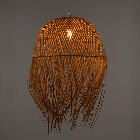 MANILA 00713 Boho Κρεμαστό Φωτιστικό Οροφής με Ντουί 1 x E27 AC 220-240V IP20 - Μπεζ - Μ50 x Π50 x Υ70