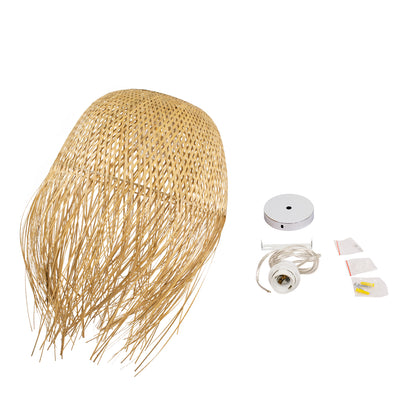 MANILA 00713 Boho Κρεμαστό Φωτιστικό Οροφής με Ντουί 1 x E27 AC 220-240V IP20 - Μπεζ - Μ50 x Π50 x Υ70